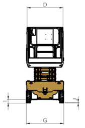 Baugerüst-hydraulische Scherenhebebühne-vertikaler Innenneuer Typ im Freien