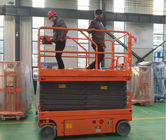 China Stahllufthochfeste elektrische hydraulische Scherenhebebühne des boom-Aufzug-13.7m Firma