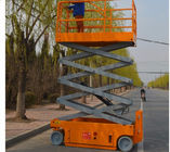 China Stahlminischerenhebebühne-ausdehnbare orange hydraulische Scherenhebebühne-Tabelle Firma
